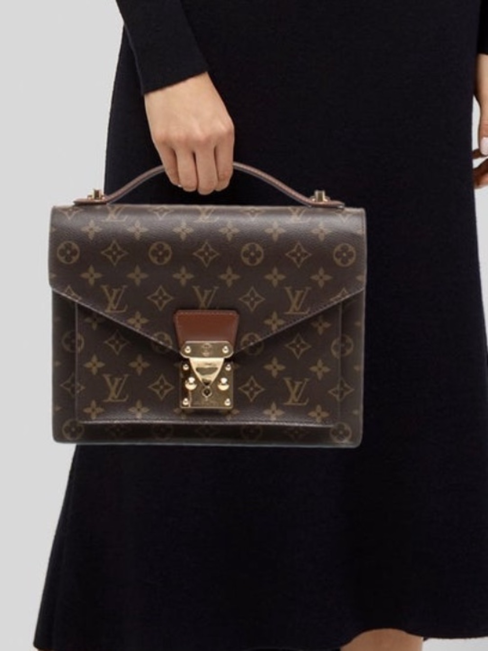 Louis Vuitton Brown Monogram Vintage Portfolio Briefcase